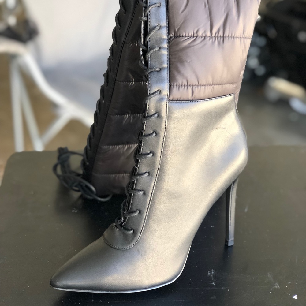 Puff Fabric Heels